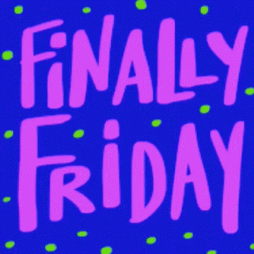 Animated Neon Color Text Finally Its Friday Meme GIF