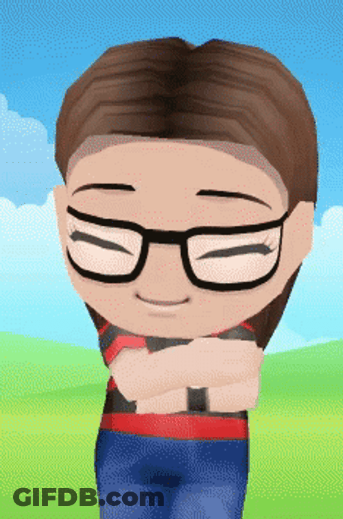 Animated Nerdy Girl Laughing Exercise GIF