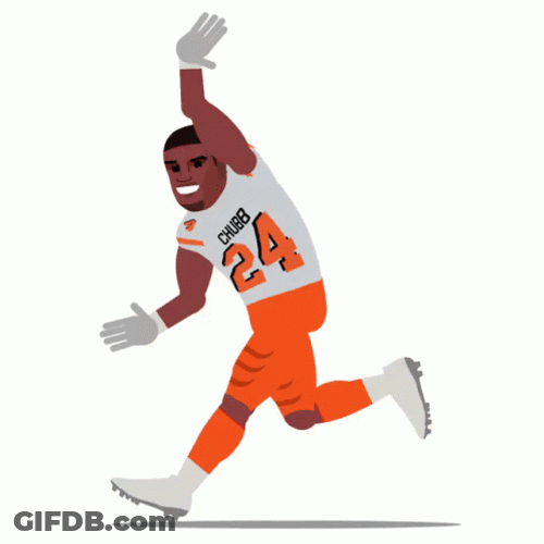 Animated Nick Chubb Running GIF