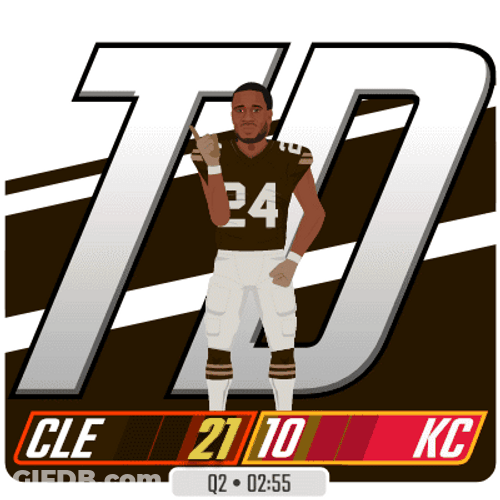 Animated Nick Chubb Scoreboard GIF
