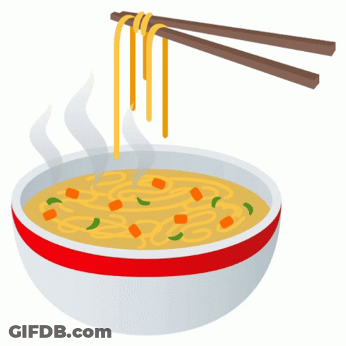 Animated Noodle On A Bowl GIF