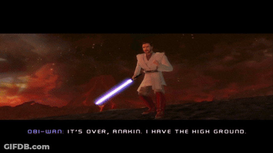Animated Obi Wan Sword Fight GIF