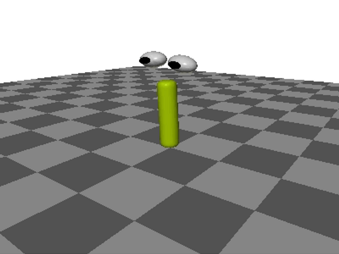 Animated Object Dancing On Checkered Platform GIF