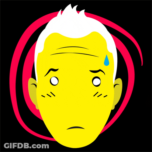 Animated Old  Man Stress From Overthinking GIF