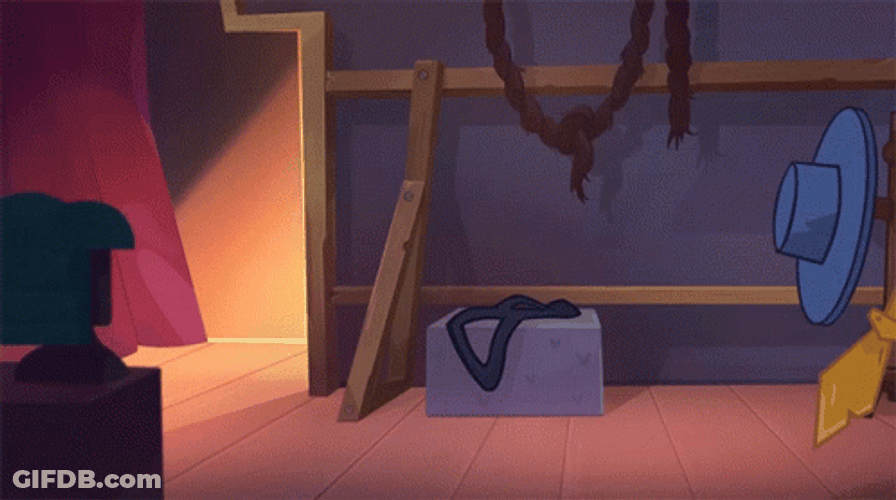 Animated Om Nom Getting Ready Wearing Cap GIF