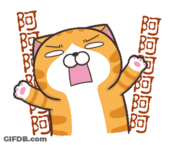 Animated Orange Cat Screaming Cat Meme GIF