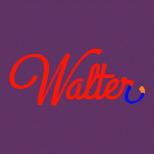 Animated Orange Walter Text GIF