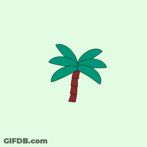 Animated Palm Tree Rocking Sideways GIF
