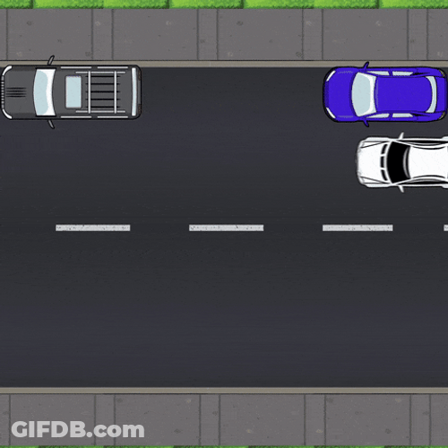 Animated Parallel Parking Tutorial GIF