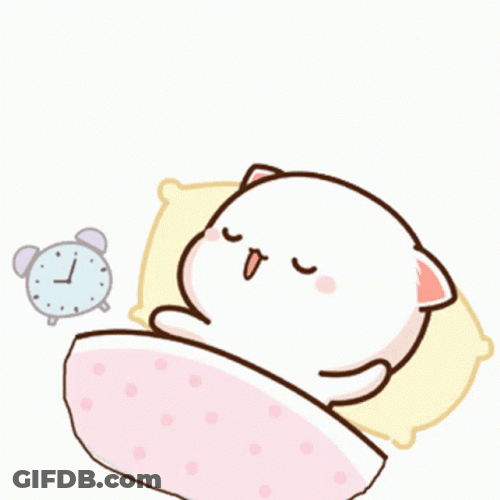 Animated Peach Cat Sleep Snoring Sticker GIF