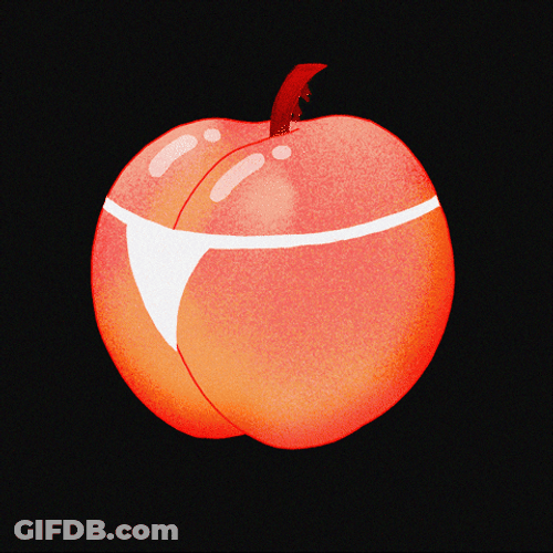 Animated Peach Wearing Thong GIF