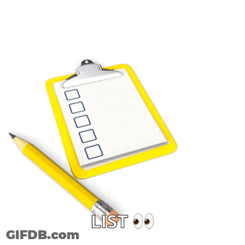 Animated Pen And Paper Checklist GIF