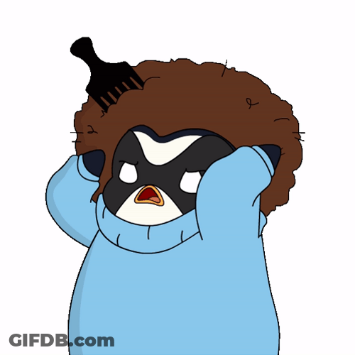 Animated Penguin Pull Hair Frustrated GIF