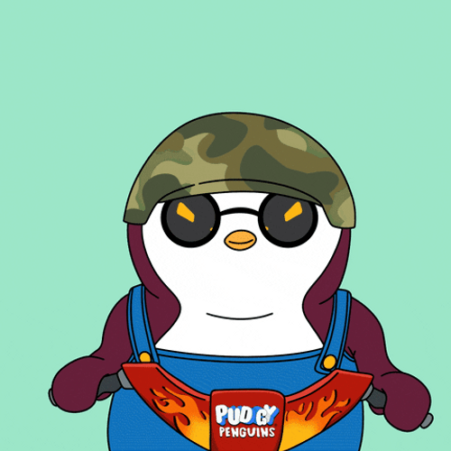Animated Penguin Wearing Helmet Riding Bike GIF
