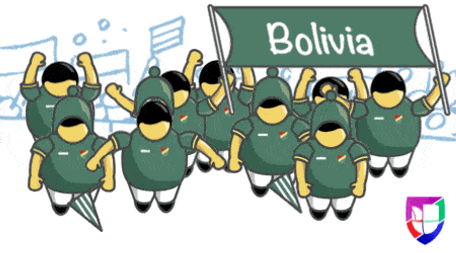 Animated People Supporting Bolivia GIF