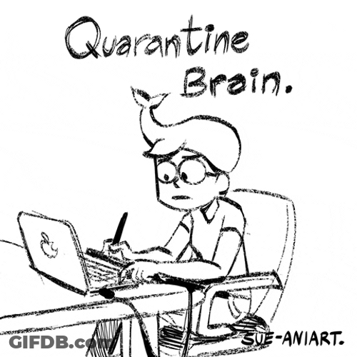 Animated Person Overthinking Comforted By Friends GIF