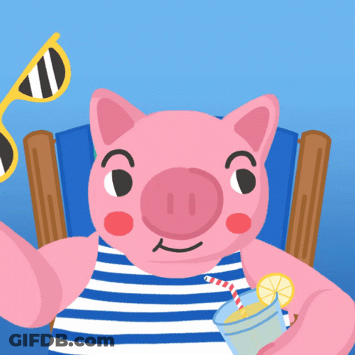 Animated Pig Labor Day Weekend GIF