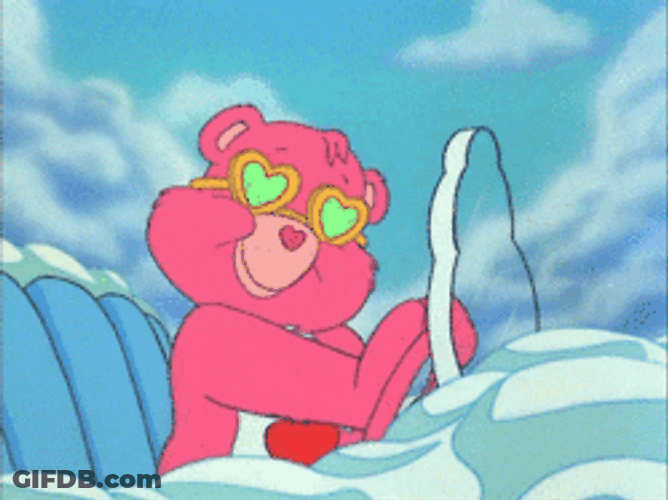 Animated Pink Bear In Shades GIF