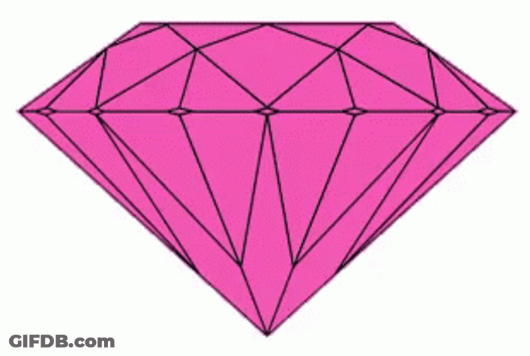 Animated Pink Diamond Flashing GIF