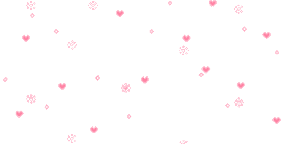 Animated Pink Hearts And Snowflakes Fall Down GIF