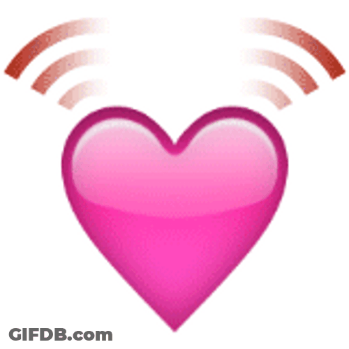 Animated Pink Hearts Emoji GIF