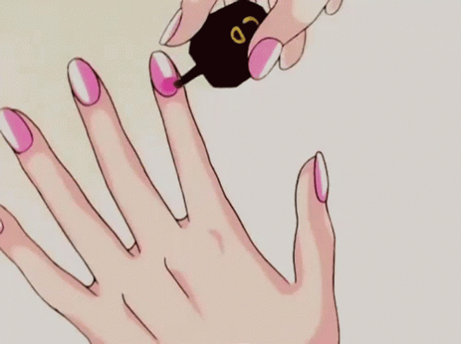 Animated Pink Nail Polish GIF