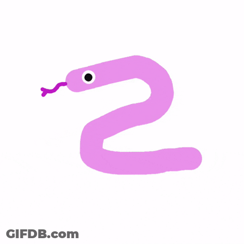 Animated Pink Snake Boing GIF