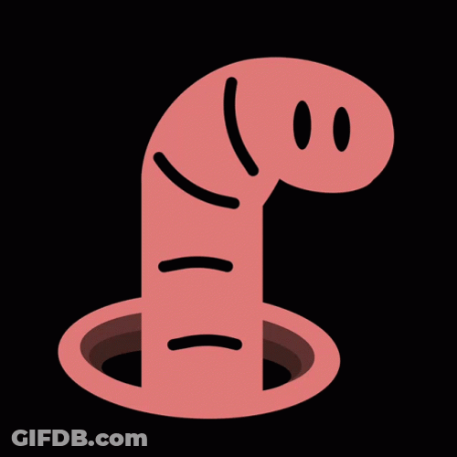 Animated Pink Worm GIF