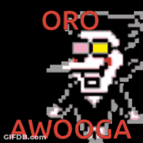 Animated Pixelated Awooga Eye Gun GIF
