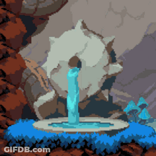 Animated Pixelated Video Game Water GIF