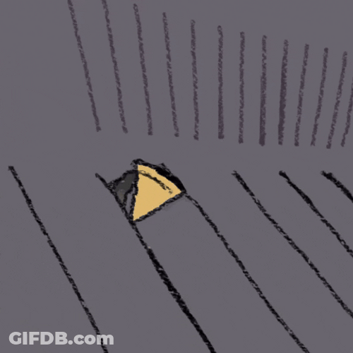 Animated Pizza Rat Rolling Down Stairs GIF