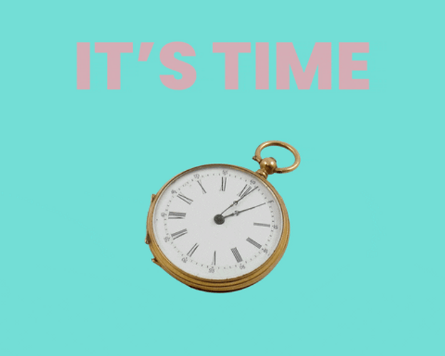 Animated Pocket Watch It Is Time GIF