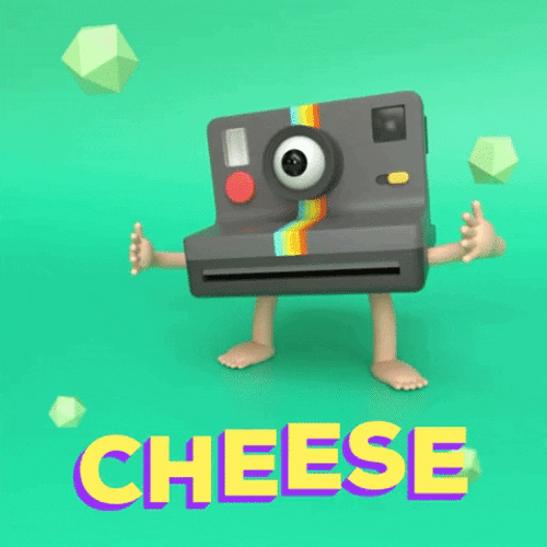 Animated Polaroid Camera Smiling GIF