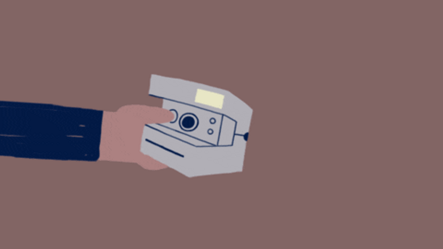 Animated Polaroid Selfie GIF