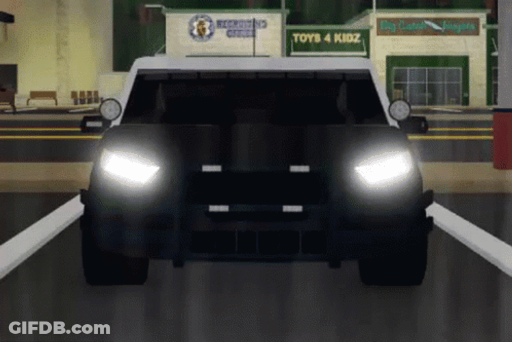 Animated Police Car Raining GIF