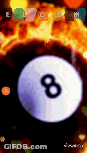 Animated Pool Ball Number 8 GIF