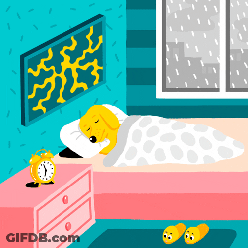 Animated Puppy Slept Good Through The Night GIF