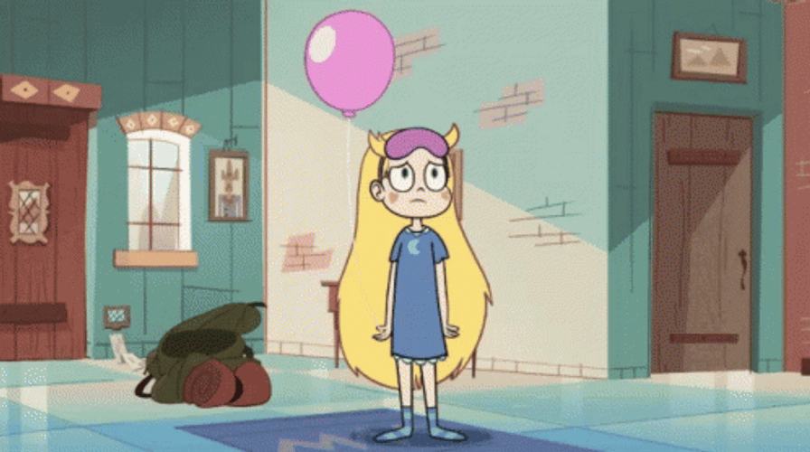 Animated Purple Balloon Deflating GIF
