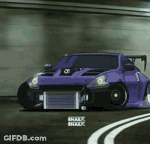 Animated Purple Car Drift Cars GIF