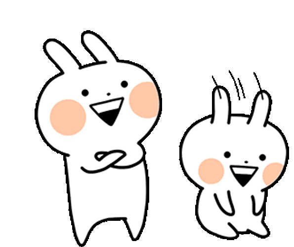Animated Rabbits Head Nod GIF