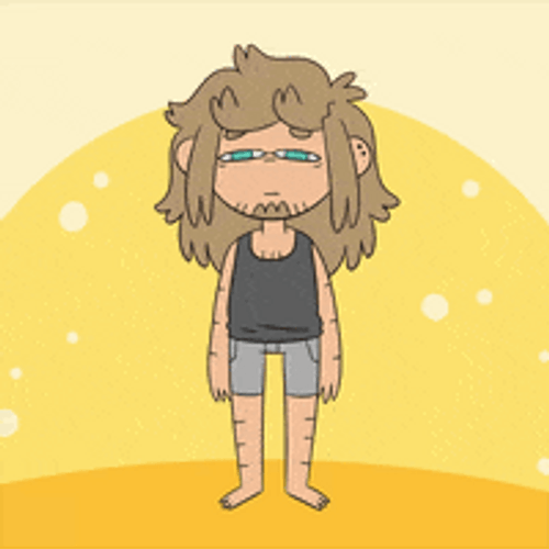 Animated Ragged Man I'm Melting GIF