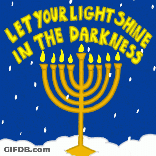 Animated Rain Hanukkah GIF