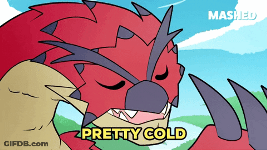 Animated Red Dragon Thats Cold GIF
