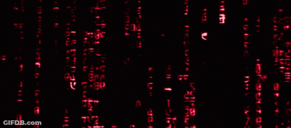 Animated Red Matrix Hacker Screen GIF