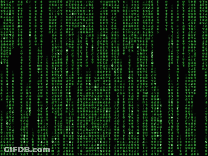 Animated Red Matrix Hacker Screen GIF