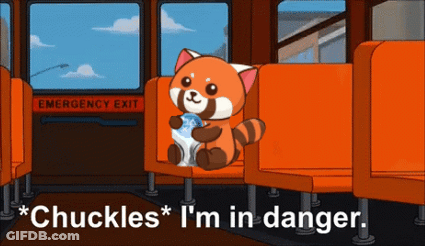 Animated Red Panda Im In Danger GIF