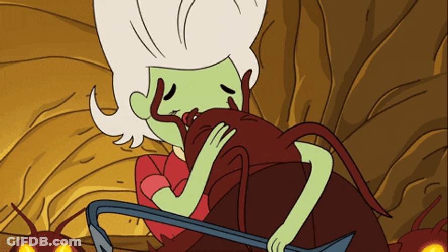 Animated Roach Kissing GIF