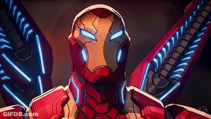 Animated Robert Downey Jr Iron Man Suit Up Battle GIF