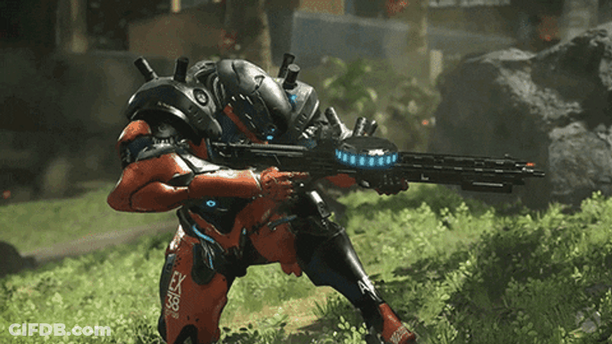 Animated Robot Hunting Wendigo GIF