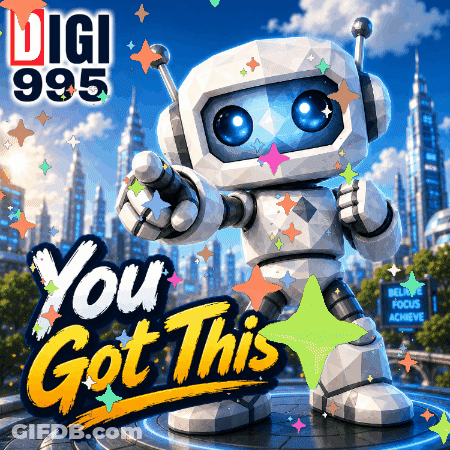 Animated Robot Saying You Got This GIF